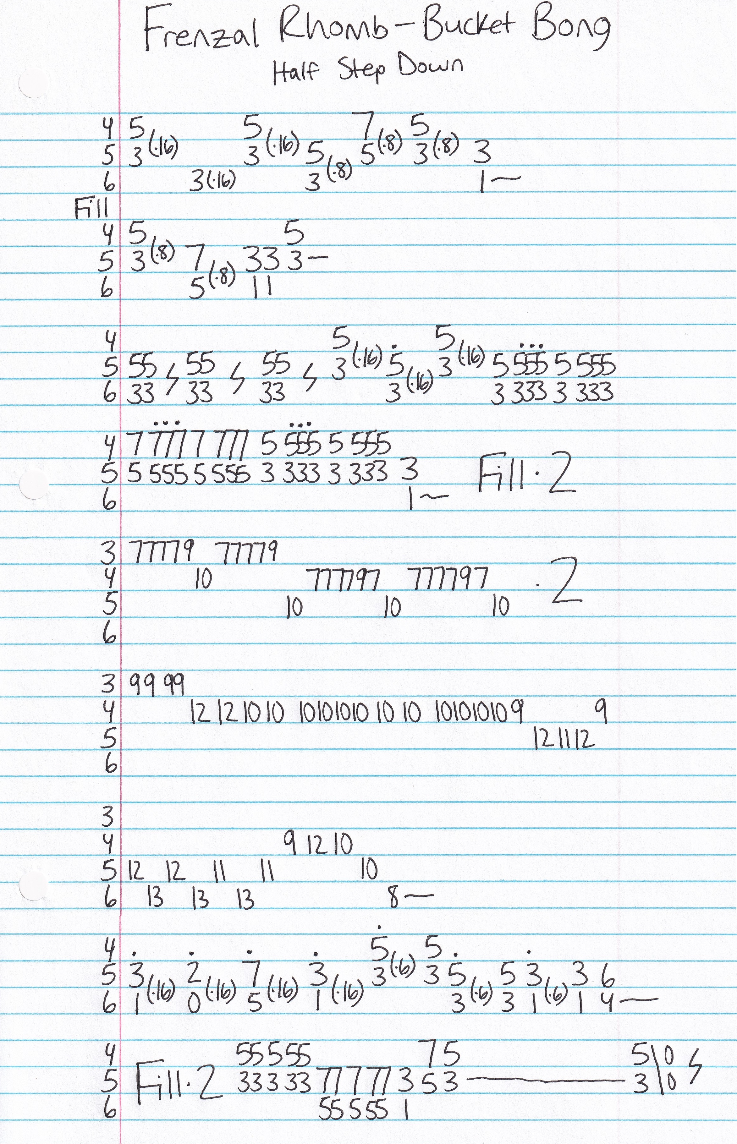 High quality guitar tab for Bucket Bong by Frenzal Rhomb off of the album Sans Souci. ***Complete and accurate guitar tab!***